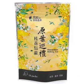 Green Footprint Oolong Tea |18 Tea Bags | Product of Taiwan | Refreshing, Promote Digestion, Freshness of White Peach and Aromatic Taste of Oolong Tea (Osmanthus oolong)