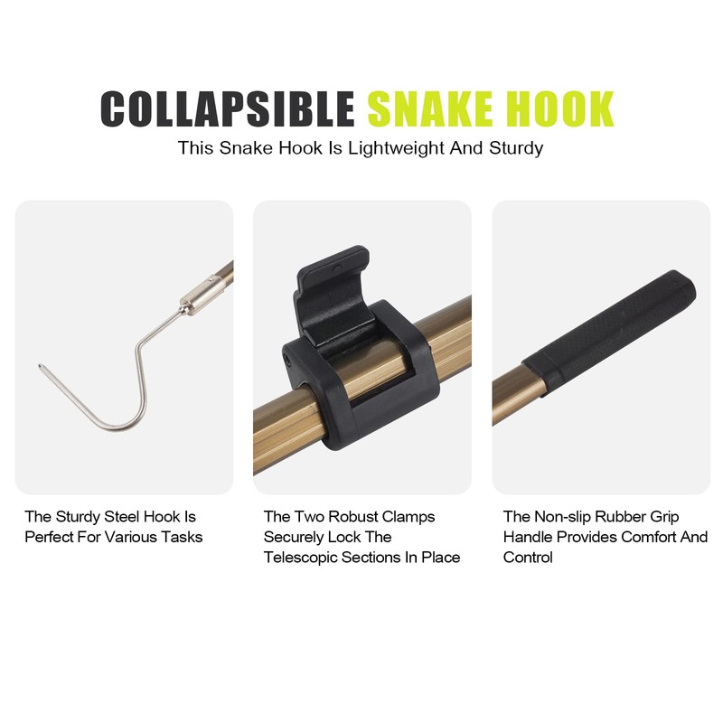 Smarkey Snake Catcher Grabber Hook Handling Tool for Rattlesnake Copperhead