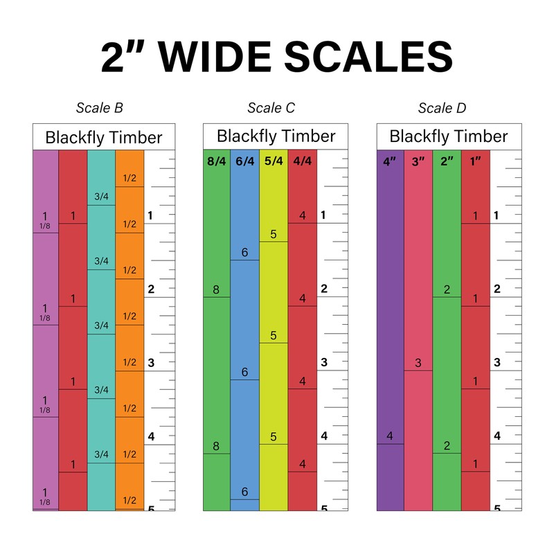 Magnetic Sawmill Scale E | 1" 1.5" 2" 3" 3.5"