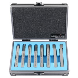 Accusize Industrial Tools 5/16'' 8 Pc H.S.S. Tool Bit Set, Pre-Ground for Turning and Facing Work, 2662-2002