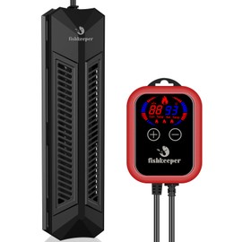 fishkeeper Aquarium Heater, 1000 W Adjustable Fish Tank Heater with Digital Display Controller, Submersible Water Heater with Over-Temperature Protection for Saltwater Freshwater 106-264 Gallon