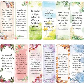 NewEights Reassuring Bible Verses About Hope Bookmarks (10-Sets X 6 Cards) - Daily Motivational Card Set – Collection Set Book Page Clippers – Ideal for Church Ministry Gifts for Boys and Girls
