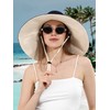 Women Cotton Fishing Bucket Hat Reversible Ultra Wide Brim Sun