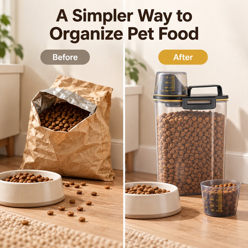 Airtight Pet Food Storage Container for Dogs & Cats –