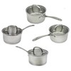 MAGGOPAN Stainless Steel Saucepans Impact Bonded Right Angles SS Saucepan