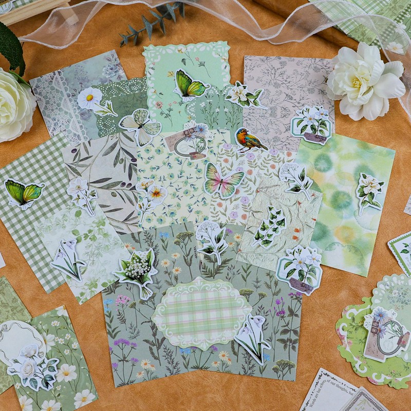 600pcs Vintage Scrapbook Paper,Junk Journal Paper,Scrapbook Supplies Kit