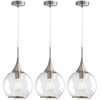 HAHZT Pendant Lights Kitchen Island: 3 Pack Brushed Nickel Light