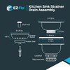 EZ-FLO Double Cup Kitchen Sink Strainer Drain Assembly, 3-1/2 to