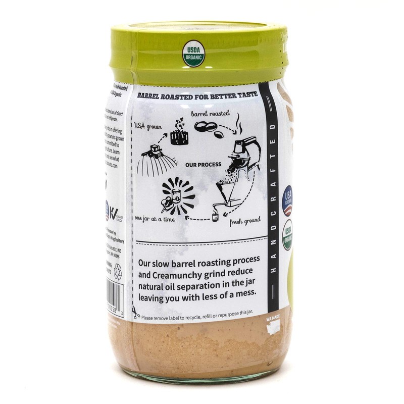 CB's Nuts USA Grown Organic Creamunchy 1 Ingredient Peanut Butter