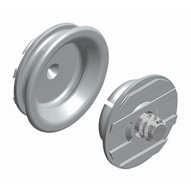 Sugatsune Vl03 Surface Fastmount Very Low Profile Clip Set - 1 in. (24.5 mm) Gray Plastic Clip Set - 2 Pieces - Wall Panel Installation, Heavy Panel Support