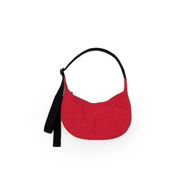 BAGGU Small Nylon Crescent Bag, Candy Apple