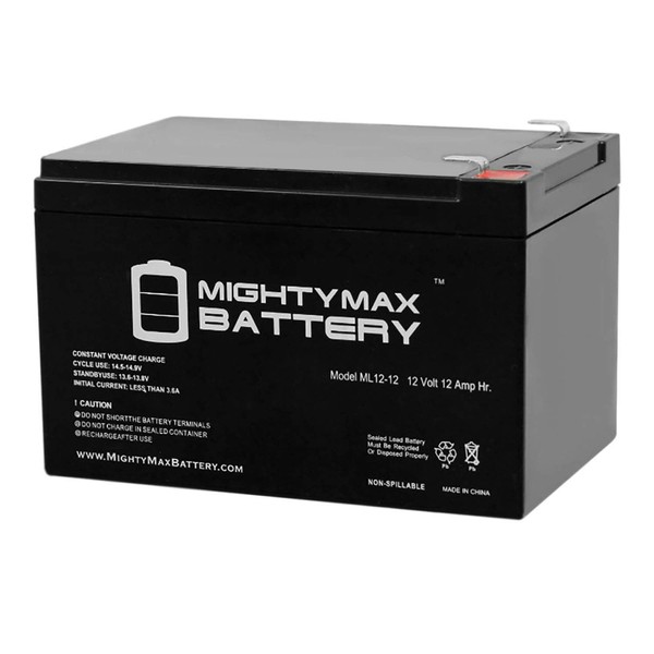 Mighty Max Battery 12V 12AH F2 Battery Replaces EV Rider S34-FD Transport Brand Product