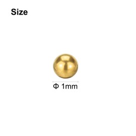 sourcing map 400 Pcs Precision Solid Brass Bearing Balls 1mm Industrial Brass Ball Spheres for Machinery, Automotive, and DIY (H62 Brass)