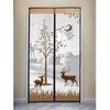 Elegant Deer Pattern Magnetic Door Mosquito Net (100x210cm) (Brown) 5ea