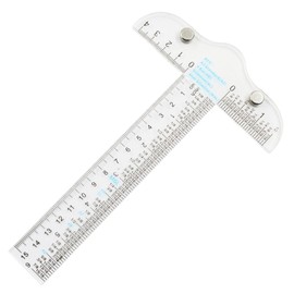 Murtenze 2 Pack Acrylic Clear T-Square Ruler, 6" Transparent T Ruler