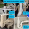 (1 Pack-White) eflyefly 1-1/2 inch J Adjustable Bend for Kitchen