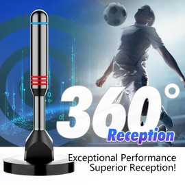 Digital TV Antenna for Smart TV Indoor, TV Antenna with Strong Magnetic Base, 360°&Long Range Reception HD Antennas for Local Channels, Easy Installation for TV Without Cable (5.0 in)