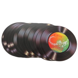 Ciieeo 12pcs Vinyl Record Decoration Mini Mural Pvc
