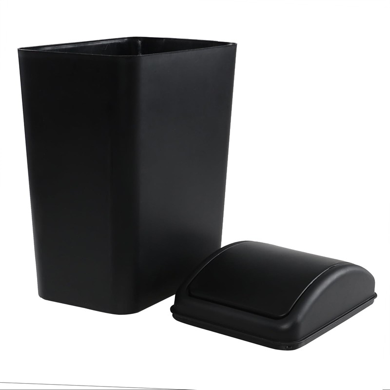Qqbine 4.2 Gallon / 16 Liter Plastic Swing Lid Trash