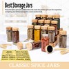Glass Spice Jars with Bamboo Airtight Lids - (2 Pack)