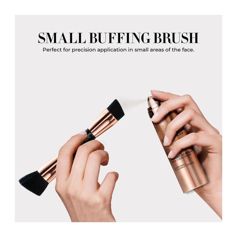 LUMINESS Silk Airbrush Spray Foundation & Buffing Brush Kit –
