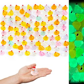 Wonlonda 100pcs Mini Luminous Resin Animals Tiny Animals Miniature Mini Little Small Resin Animal Figures Bulk Glow in the Dark for Micro Landscape Fairy Garden Aquarium Dollhouse Decor