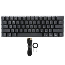 Mechanical Keyboard for Bluetooth Wireless DualMode RGB 61Key Computer Accessories CK62(Black and Blue Switch )