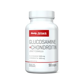 Body Attack GLUCOSAMINE + CHONDROITIN - 90 Caps - Hochdosierte Gelenkkapseln zur Unterstützung des Chondroitin-Haushalts - Support für körpereigene Stoffe in Gelenken & Knorpeln - Aspartamfrei