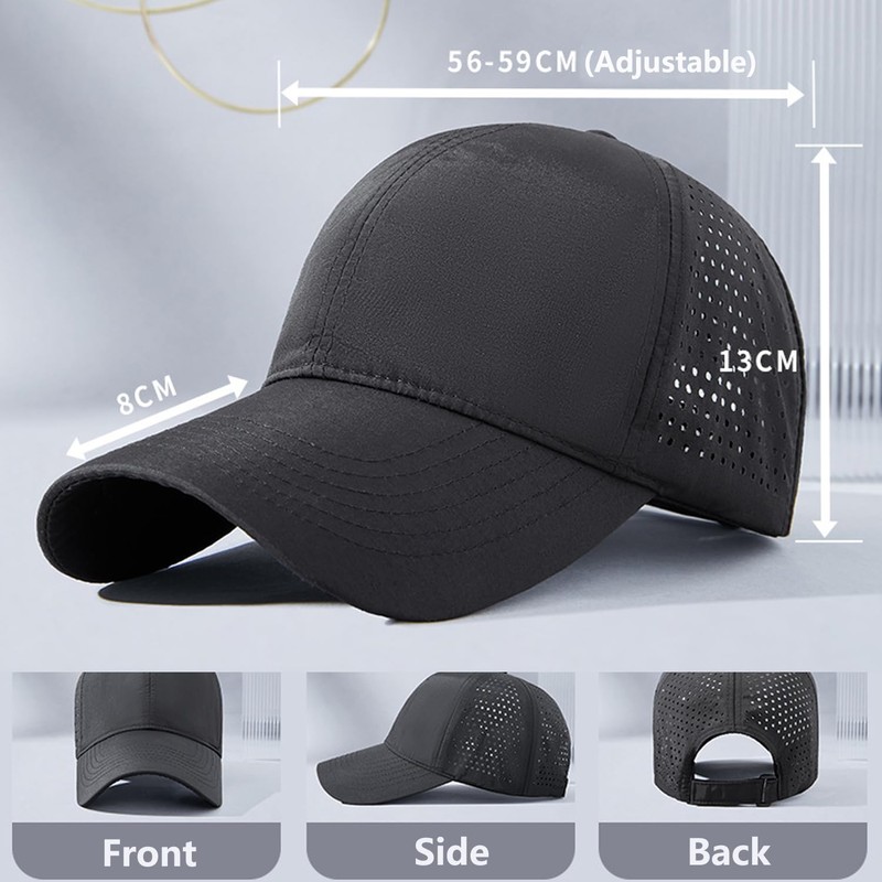 FLOBBS Unisex Baseball Cap Quick Drying Outdoor Baseball Cap, 12-Light