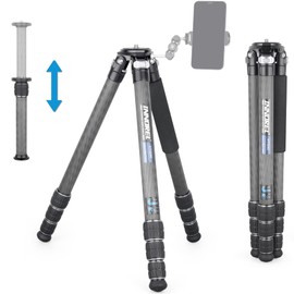 Carbon Fiber Tripod INNOREL KT324C Without Head Professional Portable Compact Travel Tripod for Digital DSLR Camera Heavy Duty Stand Support 1.28in/32.5mm Tube Max Load 55lbs/25kg with Center Column