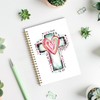 ROXMART Christian Cross Glitter Spiral Notebook, God Is Good All