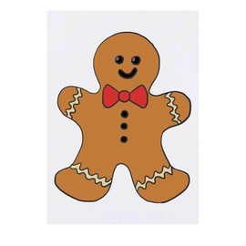 'Gingerbread Man' Temporary Tattoo - Water Resistant, Skin-Safe, Non-Toxic Transfer (TO00079351)