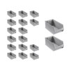 SuperSparSet 18 x Grey Storage Boxes 4.0 H x W