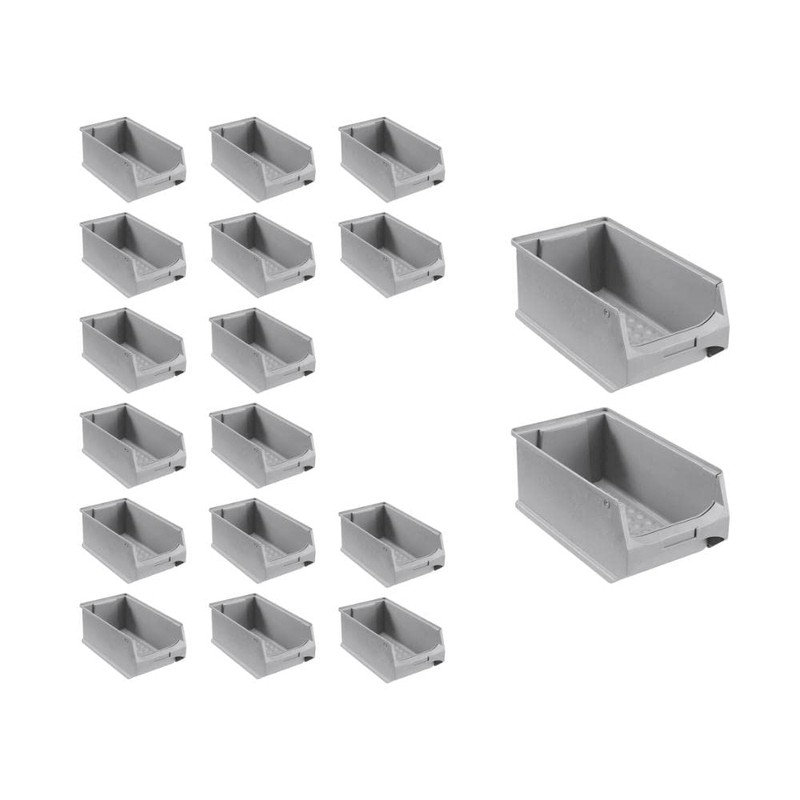 SuperSparSet 18 x Grey Storage Boxes 4.0 H x W