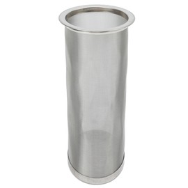 Cold Brew Coffee Filter Stainless Steel Reusable Wide Mouth Mesh Cylindrical Filter with White Gasket for Tea 8x21cm/3.15x8.27in