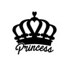 Bargain Max Decals Princess Crown Silhouette Decal Notebook Car Laptop