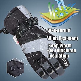 Guantes de esquí 2024 para clima frío invierno mantener caliente guantes de nieve impermeables para visualización táctil de snowboard para hombres y mujeres