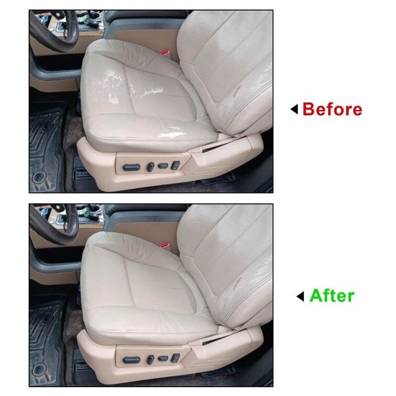 Priprilod Perforated Leather Tan Driver Side Bottom Replacement Seat Cover