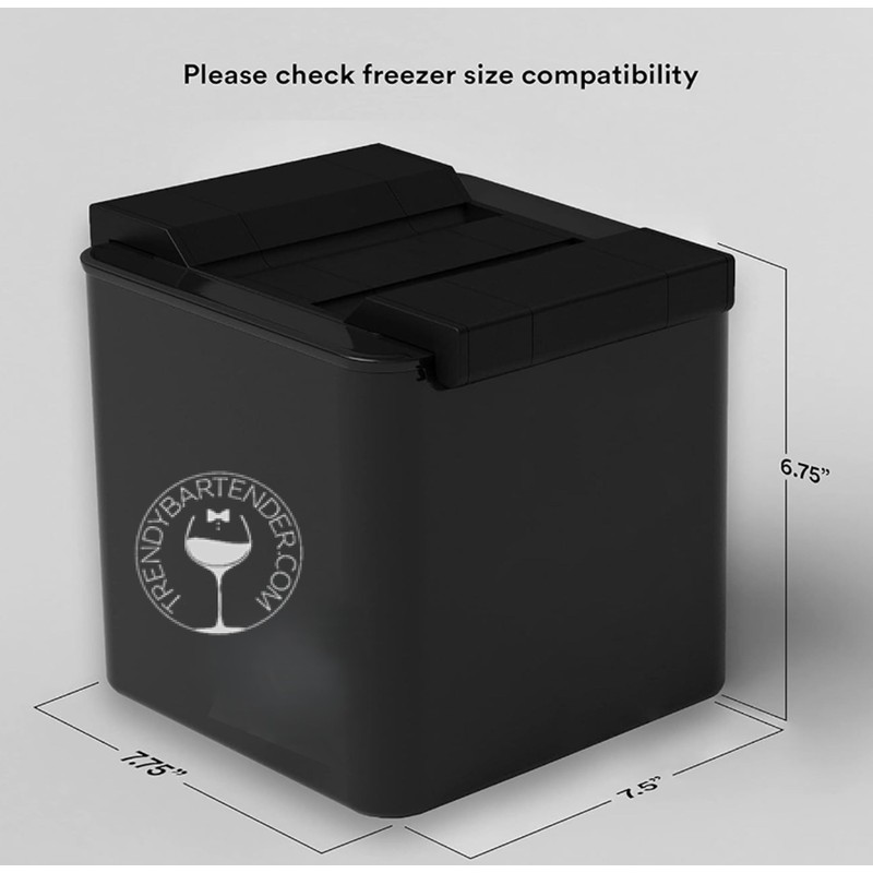Crystal Clear Square Cube Crystal Ice Maker - Black 4