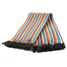 sourcing map 40 Pcs 30cm Female to Female 2.54mm Jumper Wire Cable