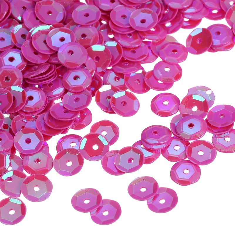 sourcing map Loose Sequins Iridescent Sequins 2400 Pieces Cup Sequins