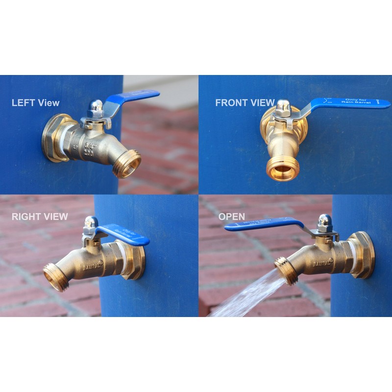 RAINPAL Rain Barrel Spigot and Linking Kit Bundle (RBS024+1xRBLSS5)