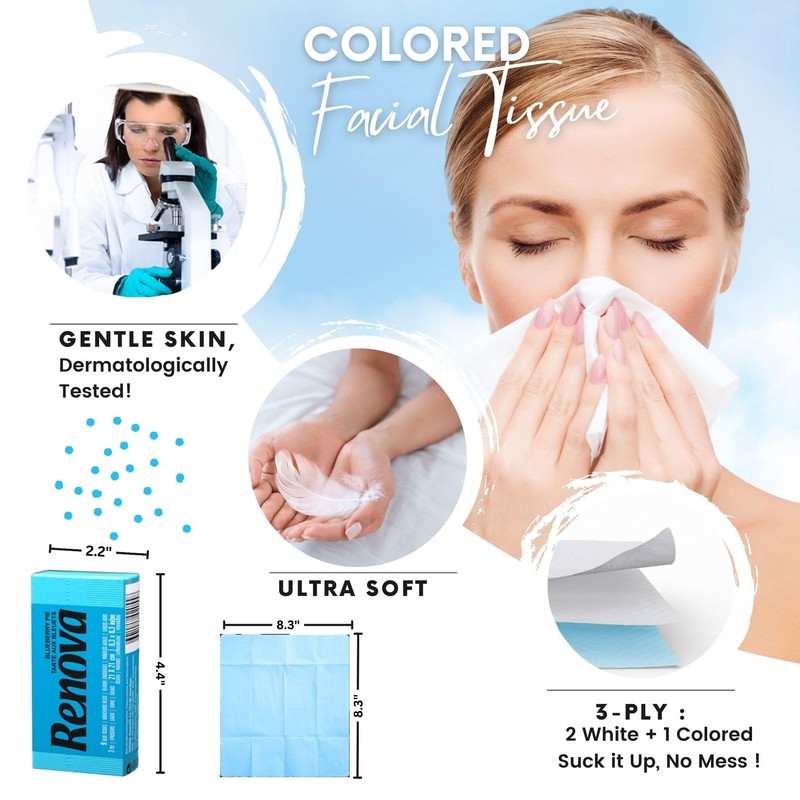 Renova Scented Pocket Tissue - 9 Tissues/Pack - 3-Ply (6