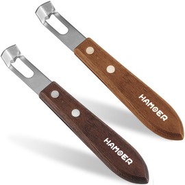 HAMOER Channel Knife Zester - Fruit and Vegetable Tool for Decorating Cocktails, Desserts, and Salads Stainless Steel Tip 2 PACK