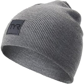 TYR Standard Unisex Knit Beanie, Light Grey, One Size
