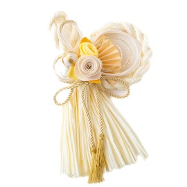 Hideshime MD-34 New Year Ornament, Shimenawa, Fashionable, Dull Color, Modern Decoration, Peace Tassel, Dull White