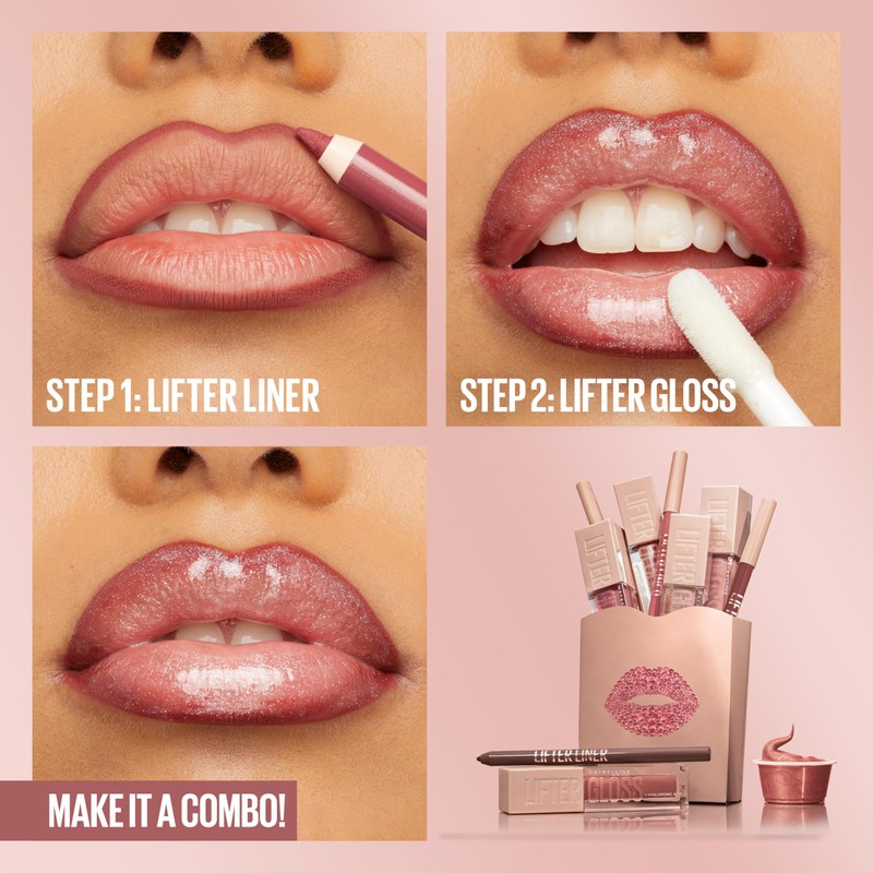 MAYBELLINE Lifter Liner Lip Liner Makeup, Lip Pencil with Hyaluronic