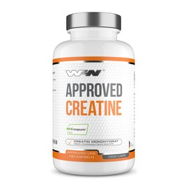 WFN Approved Creatine Caps - Creapure - 180 Creatine Capsules - High Dose Giga Caps - Pure Creatine Monohydrate - Vegan - 60 Servings - No Additives - Made in Germany - Externally Laboratory Tested