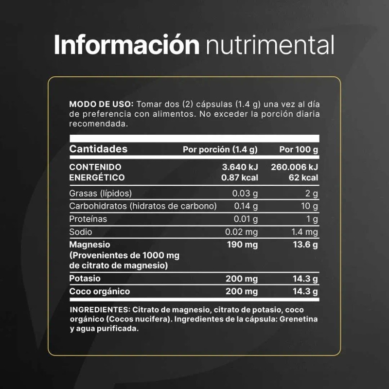 Citrato Magnesio Potasio 240 Caps Mag Pot Citrate Life Sabor