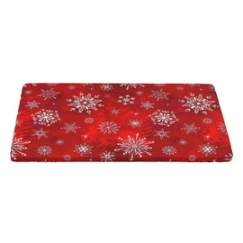 YSBYEIU Red Christmas Snowflake Plaid Tablecloth Reusable Xmas Holiday Table Cover for Rectangle Table 4 Ft 30 X 48 Inch